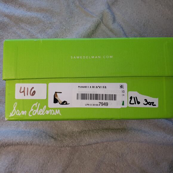 Sam Edelman Yaro Block Heel Sandal Womens 6.5 Oatmeal Suede Casual Chic Summer - Picture 9 of 9